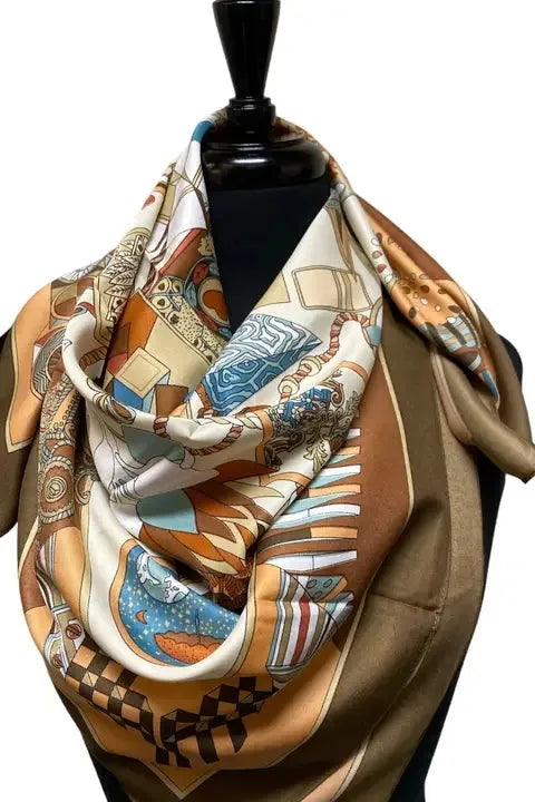 Multicolour Mixed Print Scarf - Large