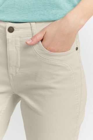 Capri Pant in Birch Beige by Fransa