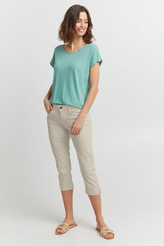 Capri Pant in Birch Beige by Fransa