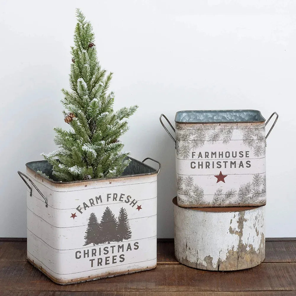 Primitives by Kathy 39896 Farmhouse Tin Buckets