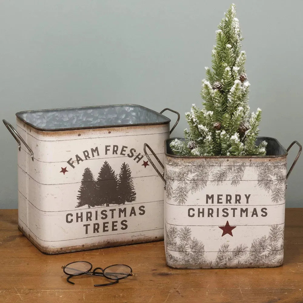 Primitives by Kathy 39896 Farmhouse Tin Buckets