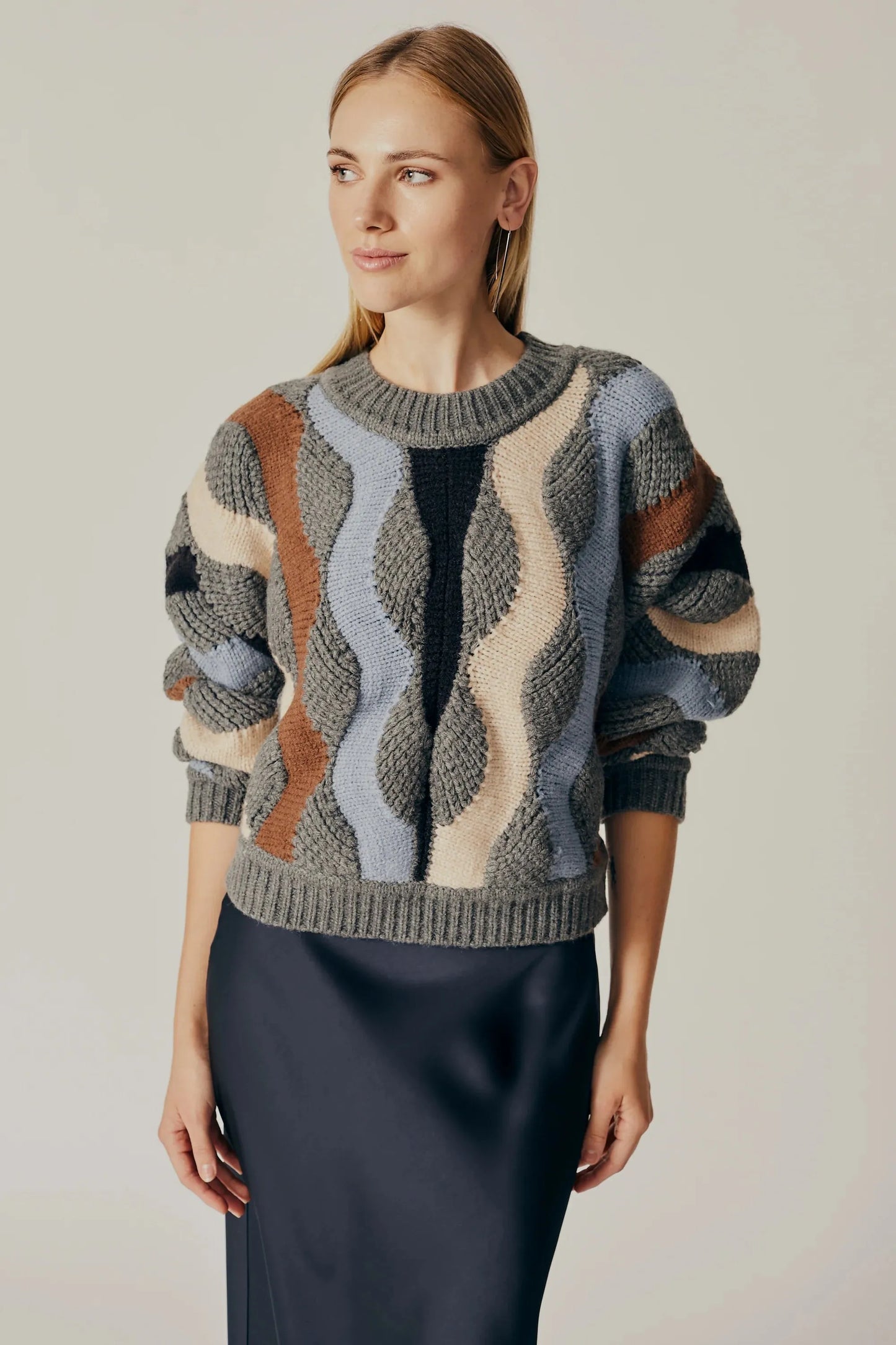 PIERIS SWEATER in Ecru or Grey by Deluc