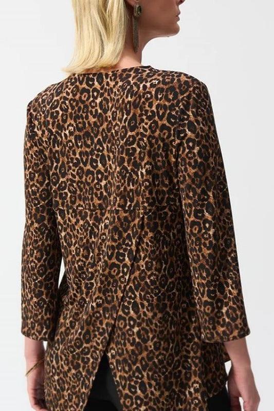 Silky Knit Animal Print Fit and Flare Tunic by Joseph Ribkoff