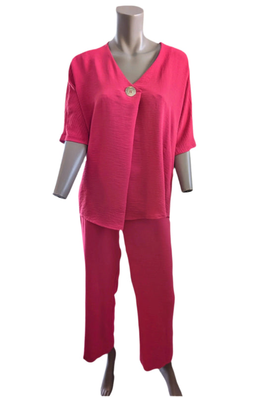 Fuchsia Lightweight Travel Pant – Petite Fit by Lasania --Made in Canada--