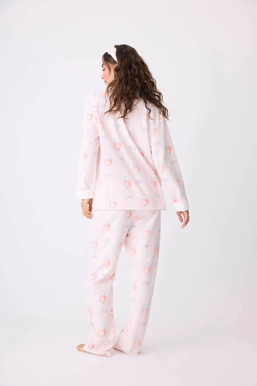 Rose All Day Flannel PJ Set in Pink Mist by P.J. Salvage