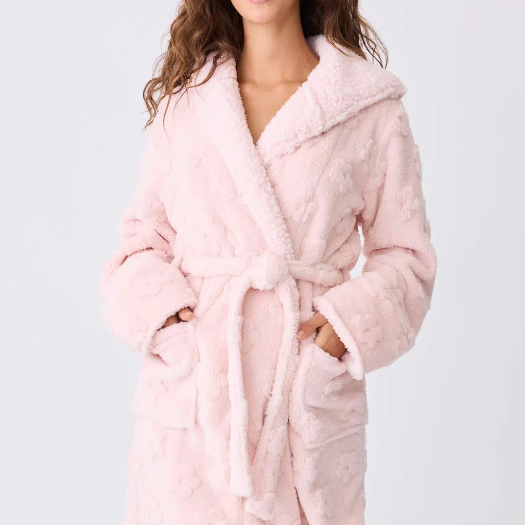 Let's Get Cozy Robe in Pink Pearl by P.J.Salvage