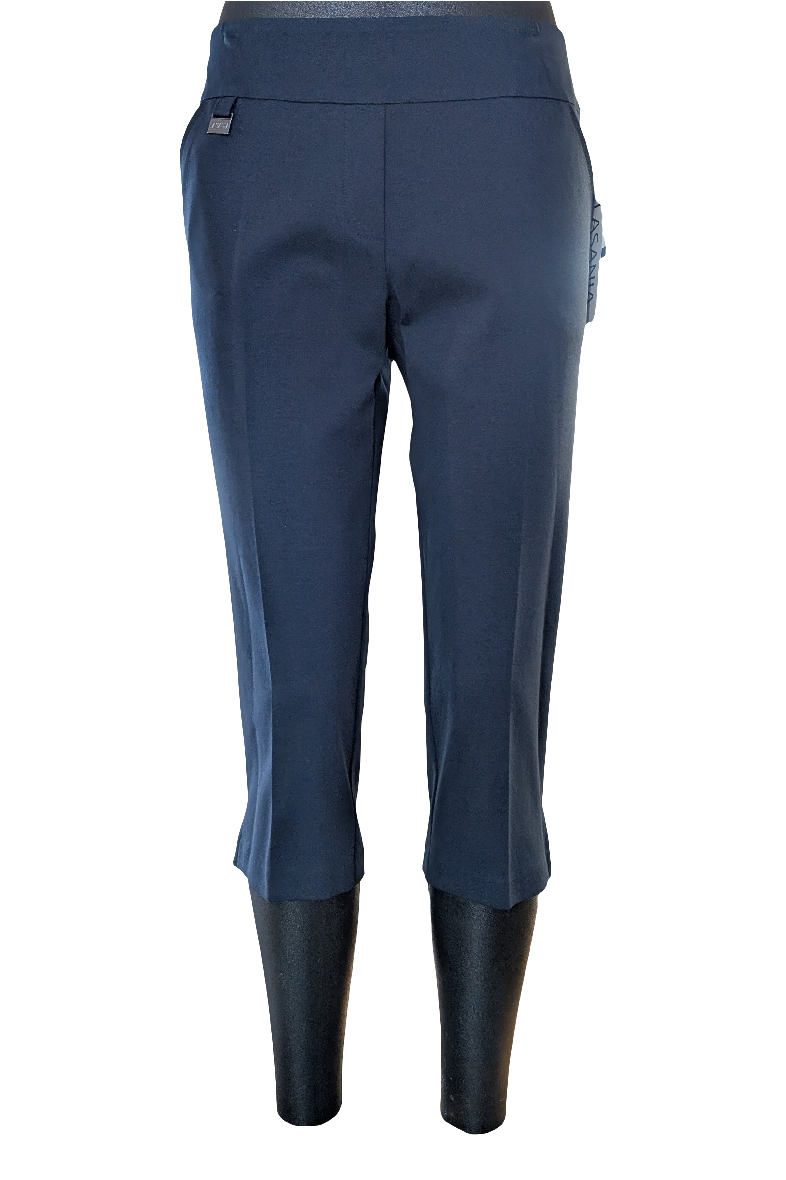 Petite - Capri Pant in Navy by Lasania 9064 P