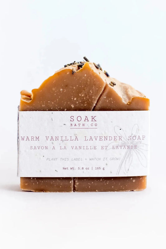 Warm Vanilla Lavender Soap By SOAK Bath Co