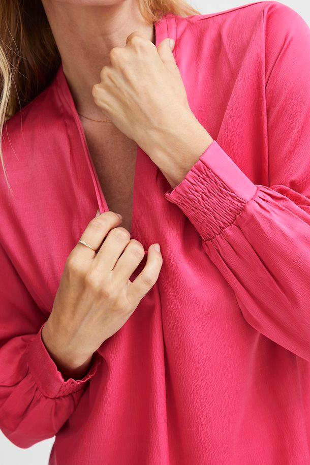 Very Berry Long Sleeve V Neck Blouse